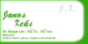 janos keki business card